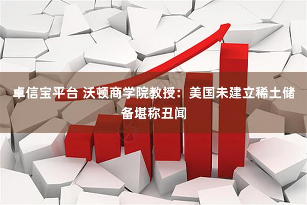 卓信宝平台 沃顿商学院教授：美国未建立稀土储备堪称丑闻