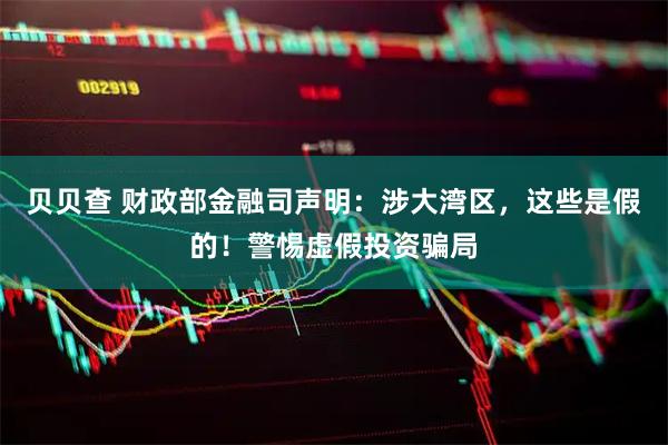 贝贝查 财政部金融司声明：涉大湾区，这些是假的！警惕虚假投资骗局