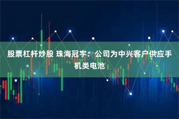股票杠杆炒股 珠海冠宇：公司为中兴客户供应手机类电池